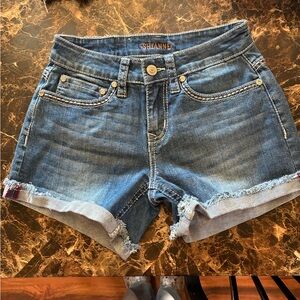 Shyanne Distressed Blue Jean Shorts